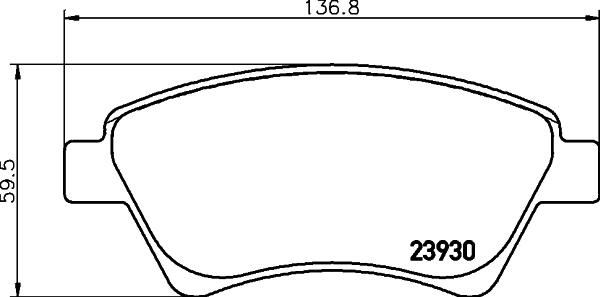 HELLA 8DB 355 010-541 - Bremžu uzliku kompl., Disku bremzes ps1.lv