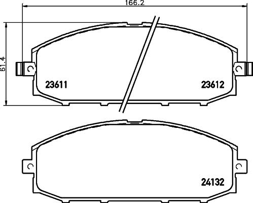 HELLA 8DB 355 027-771 - Bremžu uzliku kompl., Disku bremzes ps1.lv