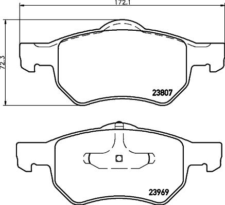 HELLA 8DB 355 010-641 - Bremžu uzliku kompl., Disku bremzes ps1.lv