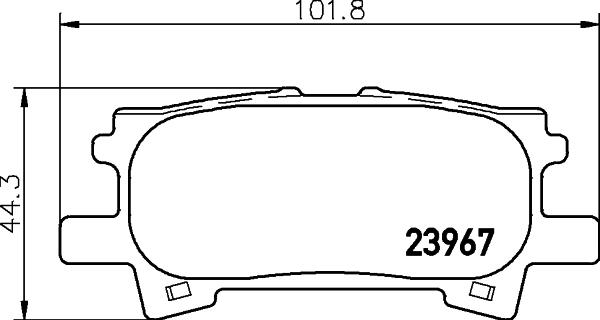 HELLA 8DB 355 010-621 - Bremžu uzliku kompl., Disku bremzes ps1.lv