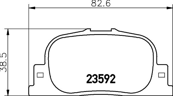 HELLA 8DB 355 010-001 - Bremžu uzliku kompl., Disku bremzes ps1.lv