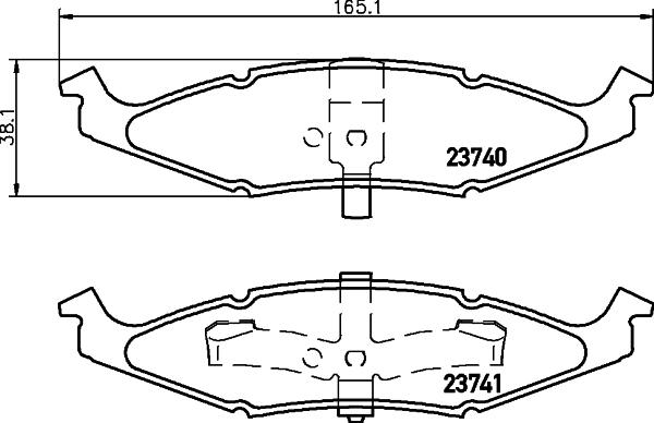 HELLA 8DB 355 010-081 - Bremžu uzliku kompl., Disku bremzes ps1.lv