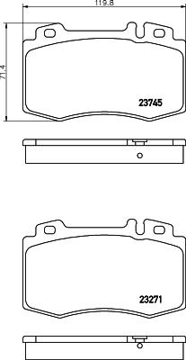 HELLA 8DB 355 010-101 - Bremžu uzliku kompl., Disku bremzes ps1.lv