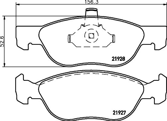 HELLA 8DB 355 010-181 - Bremžu uzliku kompl., Disku bremzes ps1.lv