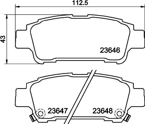 HELLA 8DB 355 010-311 - Bremžu uzliku kompl., Disku bremzes ps1.lv