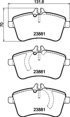 HELLA 8DB 355 010-331 - Bremžu uzliku kompl., Disku bremzes ps1.lv