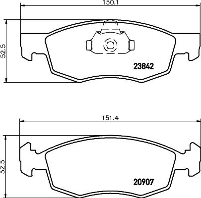 HELLA 8DB 355 010-321 - Bremžu uzliku kompl., Disku bremzes ps1.lv