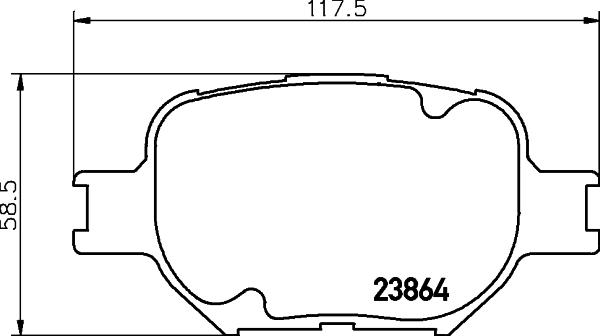 HELLA 8DB 355 010-201 - Bremžu uzliku kompl., Disku bremzes ps1.lv