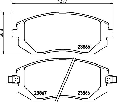 HELLA 8DB 355 010-211 - Bremžu uzliku kompl., Disku bremzes ps1.lv