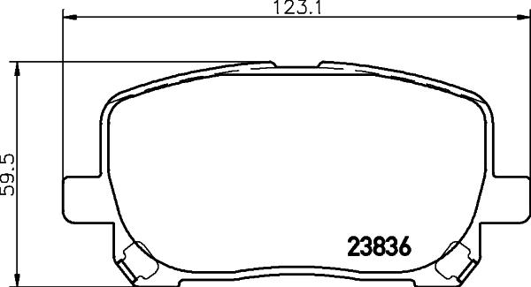 HELLA 8DB 355 010-221 - Bremžu uzliku kompl., Disku bremzes ps1.lv