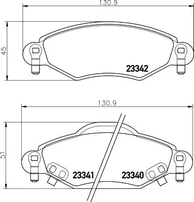 HELLA 8DB 355 010-791 - Bremžu uzliku kompl., Disku bremzes ps1.lv