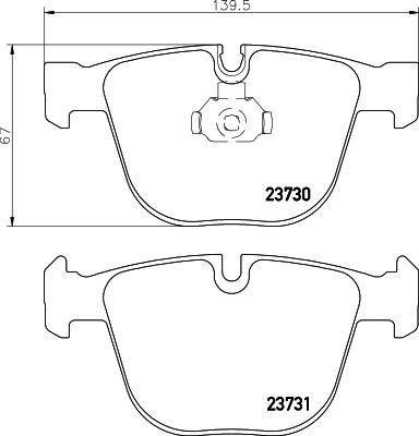 HELLA 8DB 355 010-751 - Bremžu uzliku kompl., Disku bremzes ps1.lv