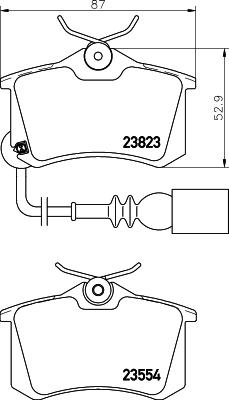 HELLA 8DB 355 010-781 - Bremžu uzliku kompl., Disku bremzes ps1.lv