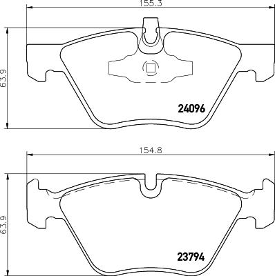 HELLA 8DB 355 011-941 - Bremžu uzliku kompl., Disku bremzes ps1.lv