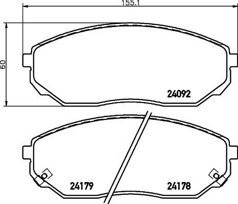 HELLA 8DB 355 028-261 - Bremžu uzliku kompl., Disku bremzes ps1.lv