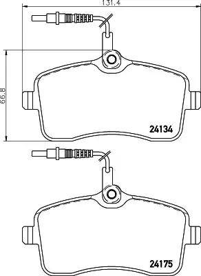 HELLA 8DB 355 011-481 - Bremžu uzliku kompl., Disku bremzes ps1.lv