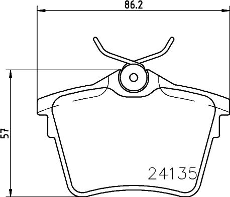 HELLA 8DB 355 011-501 - Bremžu uzliku kompl., Disku bremzes ps1.lv