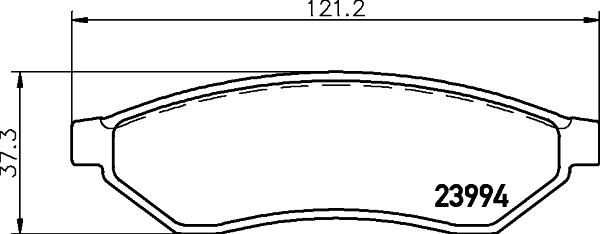 HELLA 8DB 355 011-671 - Bremžu uzliku kompl., Disku bremzes ps1.lv