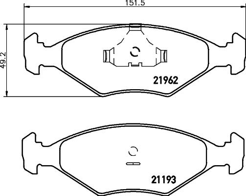 HELLA 8DB 355 011-031 - Bremžu uzliku kompl., Disku bremzes ps1.lv