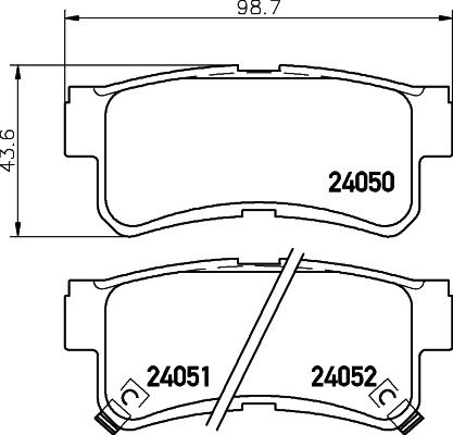 HELLA 8DB 355 011-151 - Bremžu uzliku kompl., Disku bremzes ps1.lv