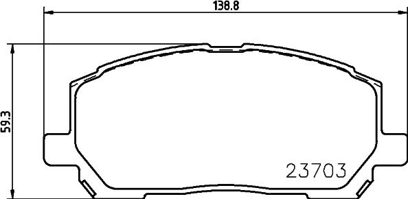 HELLA 8DB 355 011-161 - Bremžu uzliku kompl., Disku bremzes ps1.lv