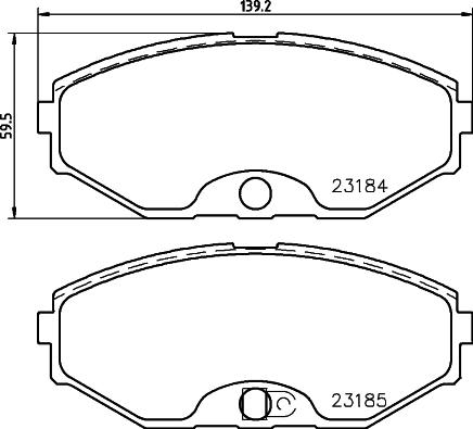 HELLA 8DB 355 011-181 - Bremžu uzliku kompl., Disku bremzes ps1.lv