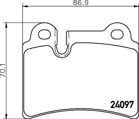 HELLA 8DB 355 011-861 - Bremžu uzliku kompl., Disku bremzes ps1.lv