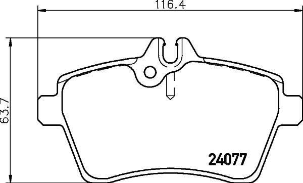 HELLA 8DB 355 011-381 - Bremžu uzliku kompl., Disku bremzes ps1.lv