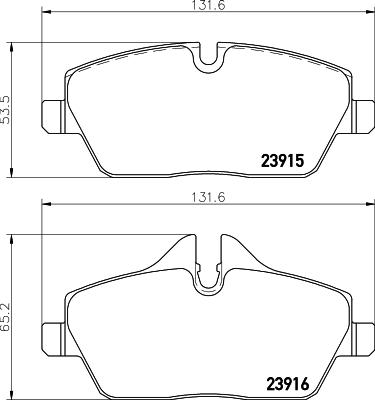 HELLA 8DB 355 031-211 - Bremžu uzliku kompl., Disku bremzes ps1.lv