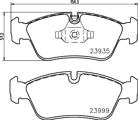 HELLA 8DB 355 011-281 - Bremžu uzliku kompl., Disku bremzes ps1.lv