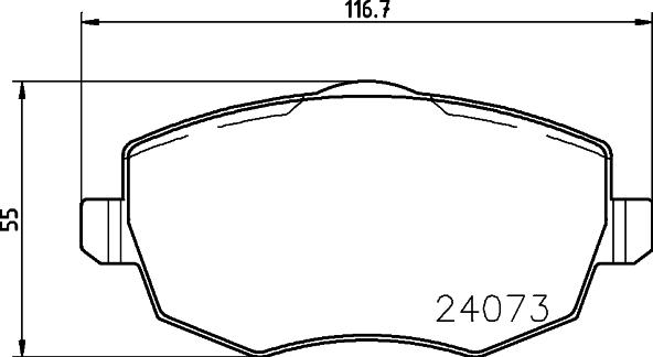 HELLA 8DB 355 011-221 - Bremžu uzliku kompl., Disku bremzes ps1.lv