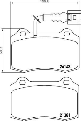 HELLA 8DB 355 011-741 - Bremžu uzliku kompl., Disku bremzes ps1.lv