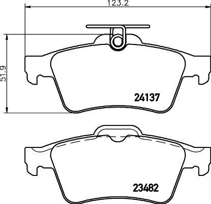 HELLA 8DB 355 011-731 - Bremžu uzliku kompl., Disku bremzes ps1.lv