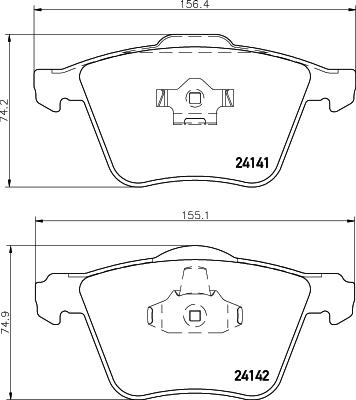 HELLA 8DB 355 011-721 - Bremžu uzliku kompl., Disku bremzes ps1.lv