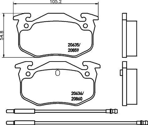 HELLA 8DB 355 018-921 - Bremžu uzliku kompl., Disku bremzes ps1.lv