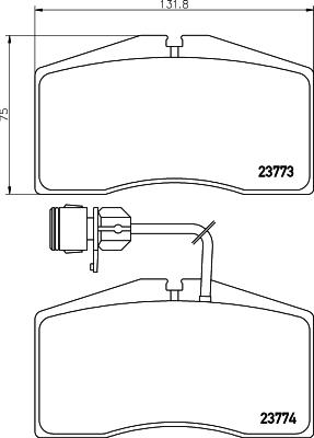 HELLA 8DB 355 018-491 - Bremžu uzliku kompl., Disku bremzes ps1.lv