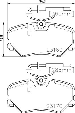 HELLA 8DB 355 018-401 - Bremžu uzliku kompl., Disku bremzes ps1.lv