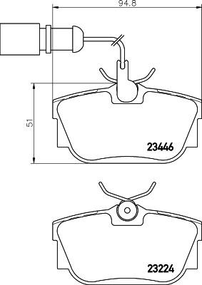 HELLA 8DB 355 018-571 - Bremžu uzliku kompl., Disku bremzes ps1.lv