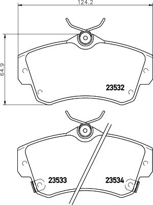 HELLA 8DB 355 018-651 - Bremžu uzliku kompl., Disku bremzes ps1.lv