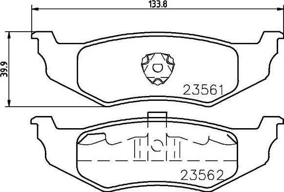 HELLA 8DB 355 018-661 - Bremžu uzliku kompl., Disku bremzes ps1.lv