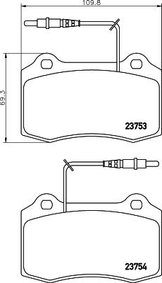 HELLA 8DB 355 018-631 - Bremžu uzliku kompl., Disku bremzes ps1.lv