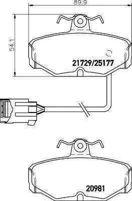 HELLA 8DB 355 018-121 - Bremžu uzliku kompl., Disku bremzes ps1.lv