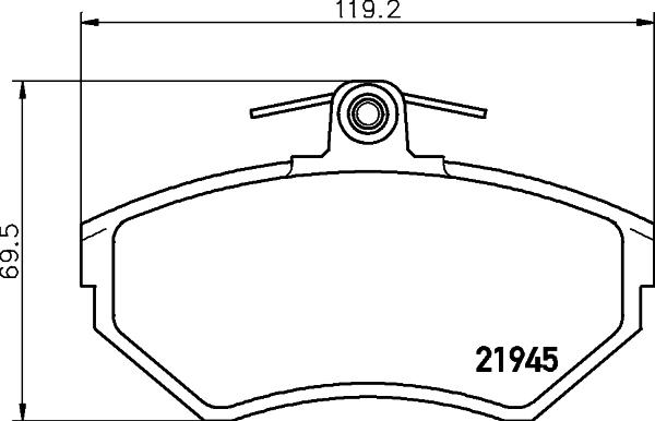 HELLA 8DB 355 018-251 - Bremžu uzliku kompl., Disku bremzes ps1.lv