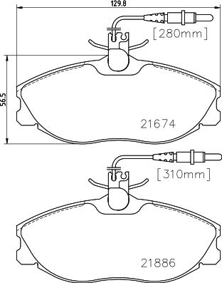 HELLA 8DB 355 018-221 - Bremžu uzliku kompl., Disku bremzes ps1.lv