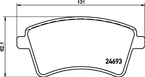 HELLA 8DB 355 013-961 - Bremžu uzliku kompl., Disku bremzes ps1.lv