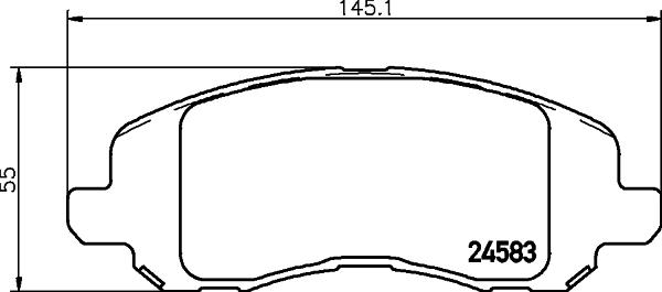 HELLA 8DB 355 013-491 - Bremžu uzliku kompl., Disku bremzes ps1.lv