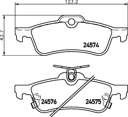 HELLA 8DB 355 013-461 - Bremžu uzliku kompl., Disku bremzes ps1.lv