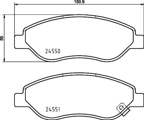 HELLA 8DB 355 013-401 - Bremžu uzliku kompl., Disku bremzes ps1.lv