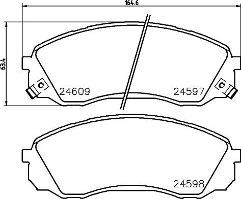 HELLA 8DB 355 013-541 - Bremžu uzliku kompl., Disku bremzes ps1.lv