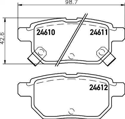 HELLA 8DB 355 013-581 - Bremžu uzliku kompl., Disku bremzes ps1.lv